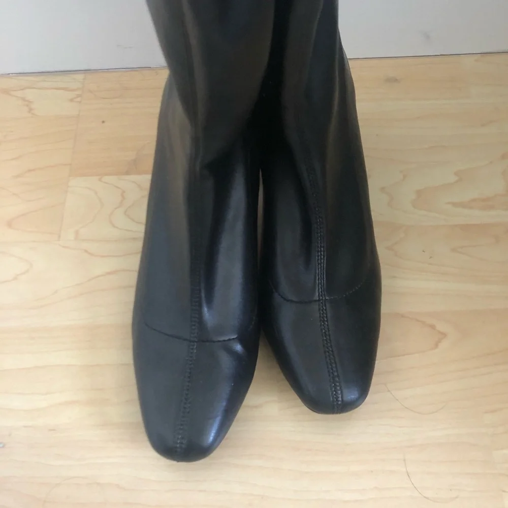 JustFab Camille Over the Knee Boot Tortoise Black 7.5